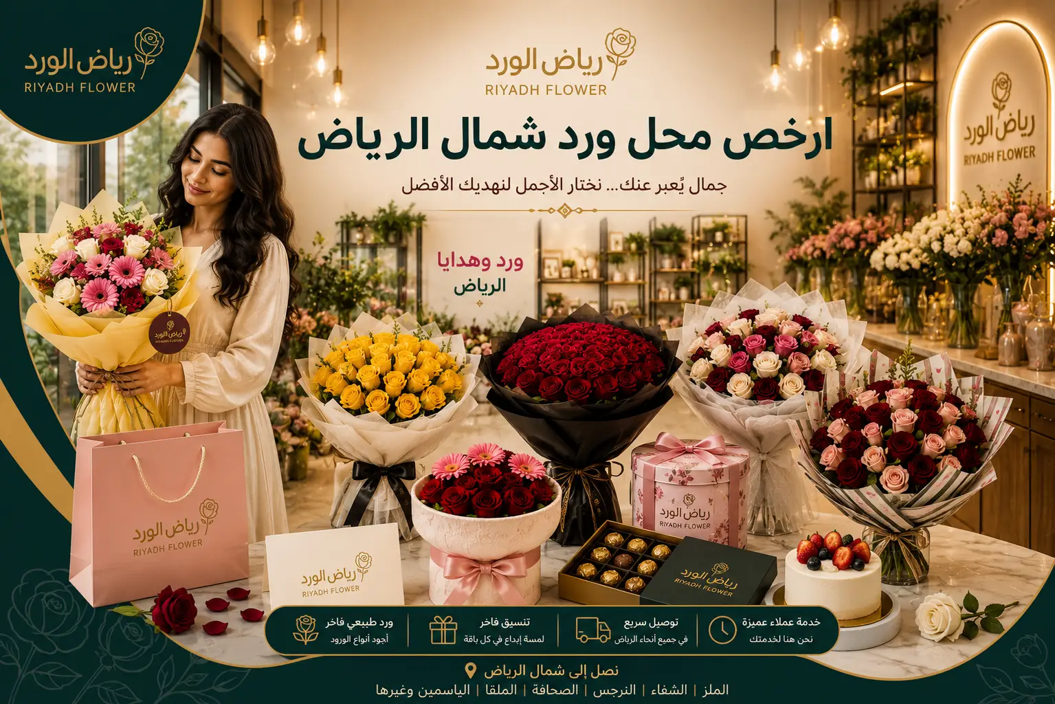 ارخص محل ورد شمال الرياض: دليلك للحصول على هدايا فاخرة بأسعا رخيصة