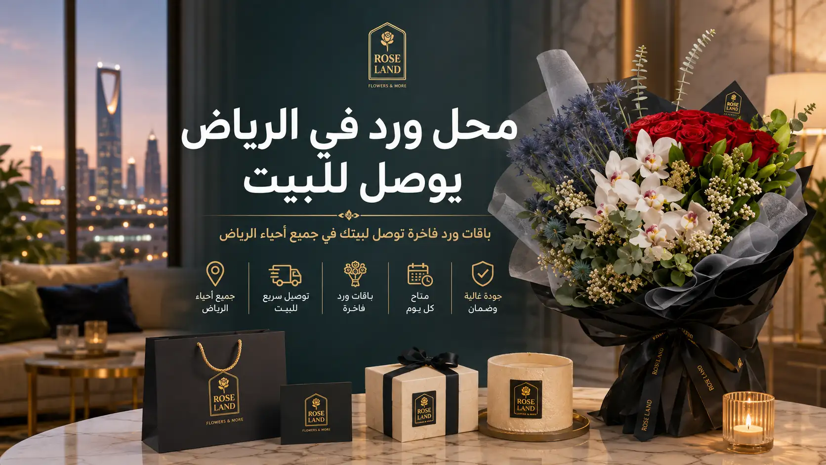 محلات ورد في الرياض يوصل للبيت | توصيل هدايا سريع | رياض الورد