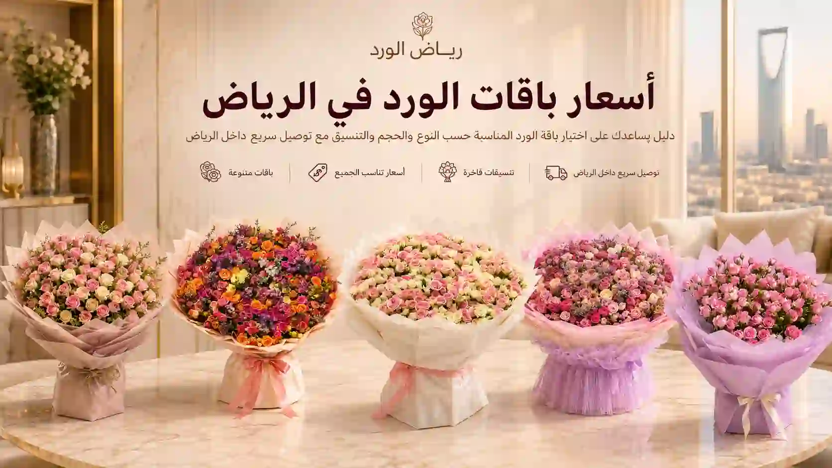 أسعار باقات الورد في الرياض | دليل شامل لكل الفئات