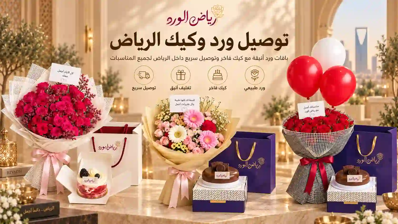 أفكار هدايا عيد ميلاد | ورد وكيك الميلاد في الرياض
